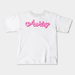 Ashley name pink heart Kids T-Shirt